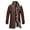 Coffee, variant on Abcnature Men's Winter Artificial Leather Coats Velvet Waist Drawstring Stand-up Collar Jacket Casual Mid-length Thicken Coats Mountain Waterproof Ski Snow Windbreaker Jackets for Men