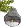 thumbnail image 4 of Decoraciones navideñas Bola de muñeco de nieve de plástico transparente (gris), 4 of 5