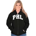 thumbnail image 3 of Urban Streetwear Philadelphia PA Unisex Fleece Graphic Zip Up Hoodie Brisco Brands 2X, 3 of 5