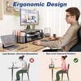 thumbnail image 2 of Organizador de escritorio OPNICE con soporte para monitor de computadora de 2 niveles, negro, 2 of 8