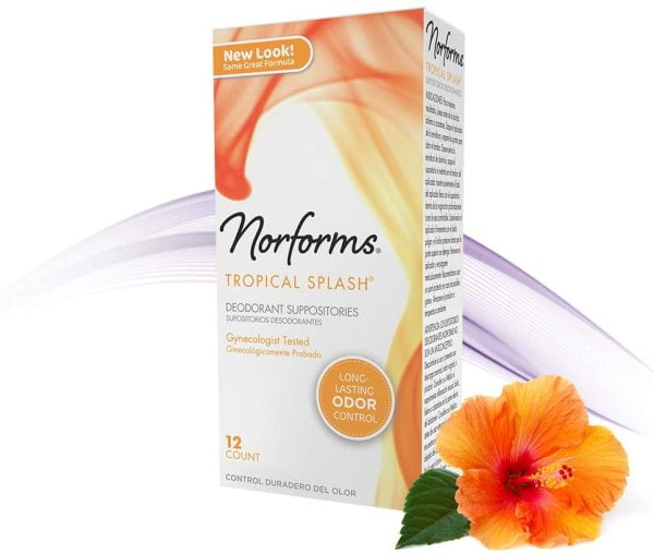 Norforms Tropical Splash Deodorant Suppositories, 12 CT (Pack - 6)