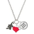 thumbnail image 1 of Delight Jewelry Silvertone Alligator - Red Heart Nurse Strong Zoe Necklace, 1 of 4