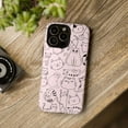 thumbnail image 4 of Quirky Cat iPhone Case – Tough Glossy Funny Cat Lover Phone Cover with Lazy & Grumpy Cat Art, Cute Kitty Gift Idea, 4 of 5