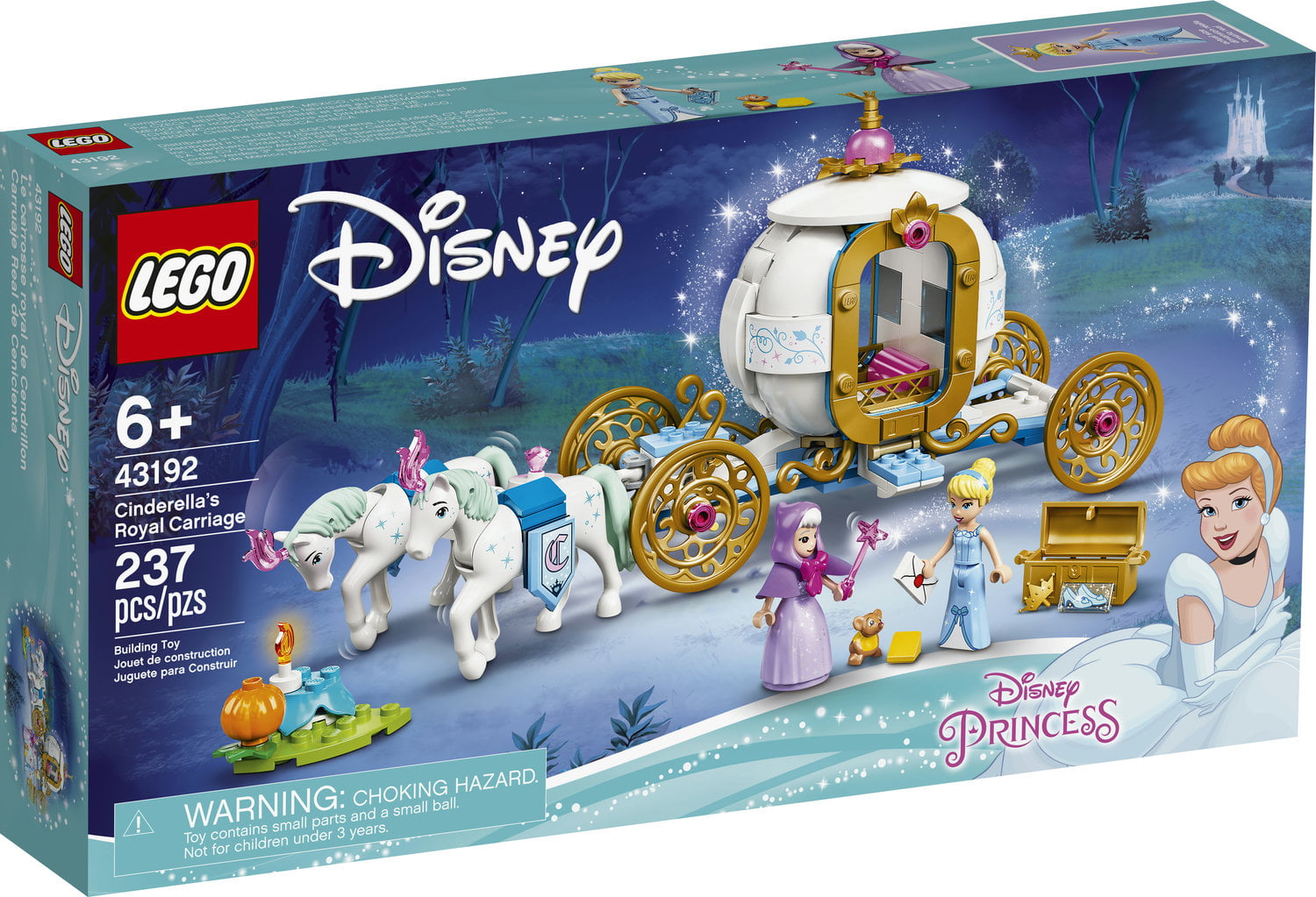 reagere dollar mobil LEGO Disney Cinderella's Royal Carriage 43192; Creative Building Toy Makes  a Great Gift (237 Pieces) - Walmart.com