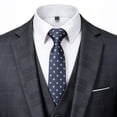 thumbnail image 5 of Beauty-Emily Men's 3-Piece Suit Set – Slim Fit Plaid Blazer, Vest & Pants, Elegant Formal Suit for Business, Wedding & Special Events, 5 of 12
