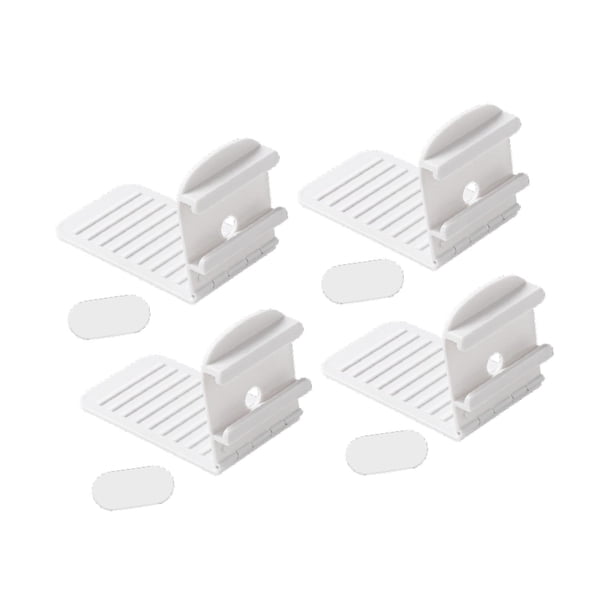 4 pinzas para sujetar sábanas, sujetadores de sábanas, tensores de regalo, prácticos y sencillos. Blanco
