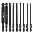 thumbnail image 2 of Ball End Hex Bit Set 100mm Ball Head Screwdriver Bit 1/4 Inch Hex Shank Magentic, 2 of 9
