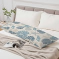 thumbnail image 6 of Blue Coastal Body Pillow Cover 20 x 60 Inch Decorative Pillow Cover Shell Starfish Coral Nautical Summer Beach Rustic Lumbar Pillowcase Seasonal Rectangle Cushion Case for Couch Sofa Bed Living Room, 6 of 9