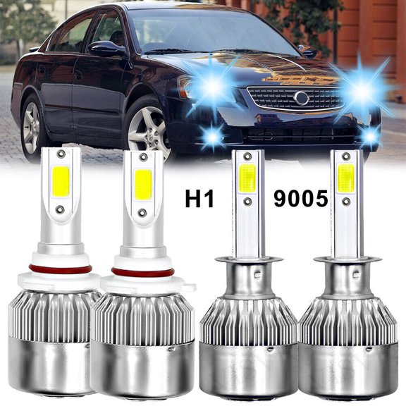 COXNSXX Ice Blue LED Headlight 8000K Automotive Bulb fits Nissan Altima 2002-2006