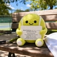thumbnail image 3 of Positive Crochet Volleyball Plush 3 Inch Cute Desk Decor Motivational Sports Decor for Home Office Shelf Athlete Fan Display, 1 Pack, 3 of 3