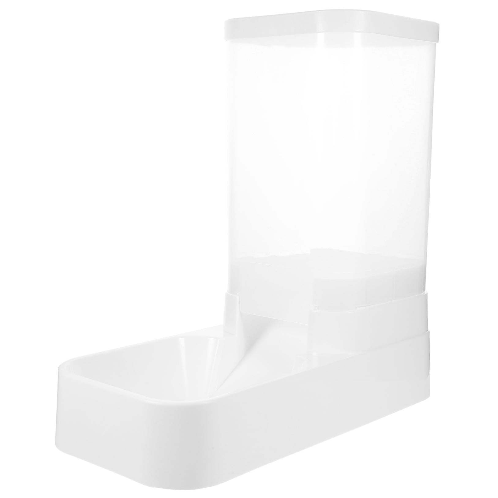 LEORX 1Pcs Pet Feeder Station Automatic White For Rabbit Cats Food Storage