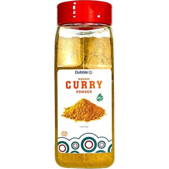 Curry Powder - 8 oz. - | 13 Savory Spices |  ⦾  Non GMO, Kosher, Halal, and Gluten Free  ⦾  Dubble O Brand