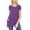 Eggplant, variant on Women's A-Line Short Sleeve Relaxed Fit Round Neck Solid Tunic Top with Pockets