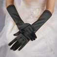 thumbnail image 5 of Fdelink Women'S Long Satin Finger Gloves Elbow Length 1920S Opera Bridal Dance Gloves Arm Sleeve (Black), 5 of 5