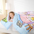 thumbnail image 3 of Feelyou Cartoon Halloween Ghost Twin Bedding, Kawaii Duck Mushroom Bedding Comforter Set, Purple Pink, Pink Reversible, 7-Piece, 3 of 7