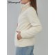 thumbnail image 4 of Chaquetas de lana rosa cálidas y esponjosas para mujer, prendas de vestir Vintage de invierno, abrigos de terciopelo informales, chaqueta gruesa y cálida para invierno, Tops blancos para mujer, 4 of 5