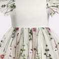 thumbnail image 5 of IBTOM CASTLE Kids Girls Birthday Party Sundress Floral Embroidery Backless Princess Tulle Tutu Wedding Pageant Dress 6-7 Years White Floral, 5 of 8