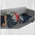 thumbnail image 6 of 4th of July Soft Flannel Fleece Blanket, American Flag Backdrop with Stars and Swirled Abstract Stripes Patriotic Design, Cozy Plush for Indoor and Outdoor Use, 60" x 80", Multicolor, by Ambesonne, 6 of 6