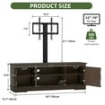 thumbnail image 6 of Uforic Farmhouse TV Stand with Mount for 60/65/70 inch TVs, Entertainment Center, Height Adjustable, Walnut, 6 of 6