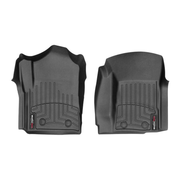 WeatherTech Custom Fit FloorLiners compatible with 2015-2019 GMC Sierra 2500HD / 3500HD - 1st Row (Driver & Passenger), Black