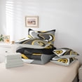 thumbnail image 6 of Feelyou Square Adult Bedding Comforter Set 7pcs, Grey Abstract Ombre King Bedding Sets, 6 of 8