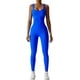 thumbnail image 3 of HGZEWX Mono atlético de entrenamiento acanalado para mujer, mono de yoga con sensación desnuda, chándal sin mangas de una pieza, mono tipo catsuit, 3 of 4