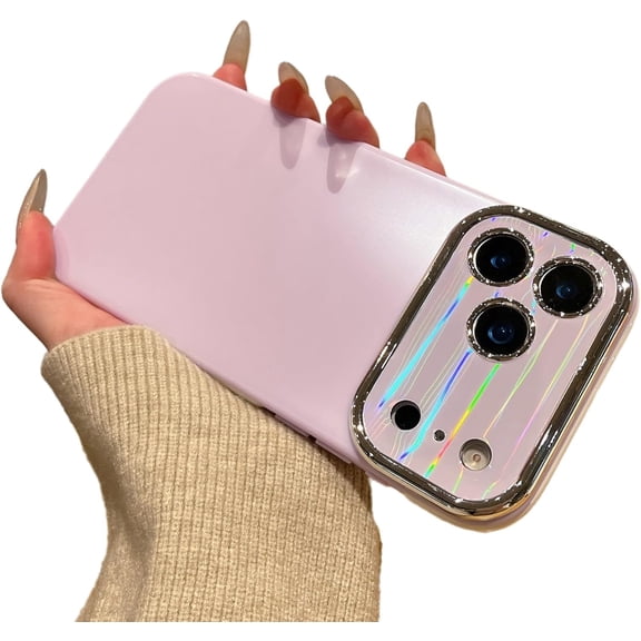 Laser Camera Lens Protect Solid Color Phone Case for iPhone (Purple,iPhone 14 Pro Max)