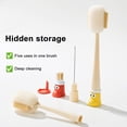 thumbnail image 4 of Juego de cepillos de silicona flexibles de 360 grados para botellas, kit de limpieza 5 en 1 con cerdas suaves y firmes, limpiador portátil para tapas de vasos., 4 of 8
