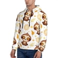 thumbnail image 2 of Bingfone Sloth Yoga Men'S Drawstring Hoodie Long Sleeve Pocket Sweatshirts-Medium, 2 of 9