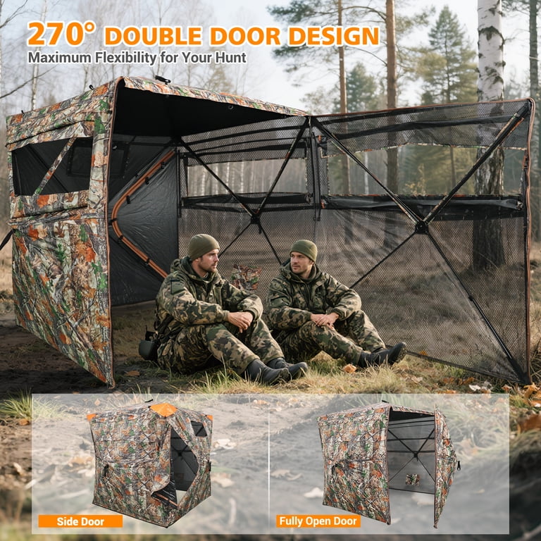 GIKPAL Portable 2-3 Person 270¬∞ See Through Hunting Blind