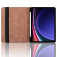 thumbnail image 2 of Case for Samsung Galaxy Tab S10 Plus/ S9 FE Plus/ S9 Plus 12.4 inch, Brown Leather Folio Stand with Pencil Holder & Card Slot, 2 of 7
