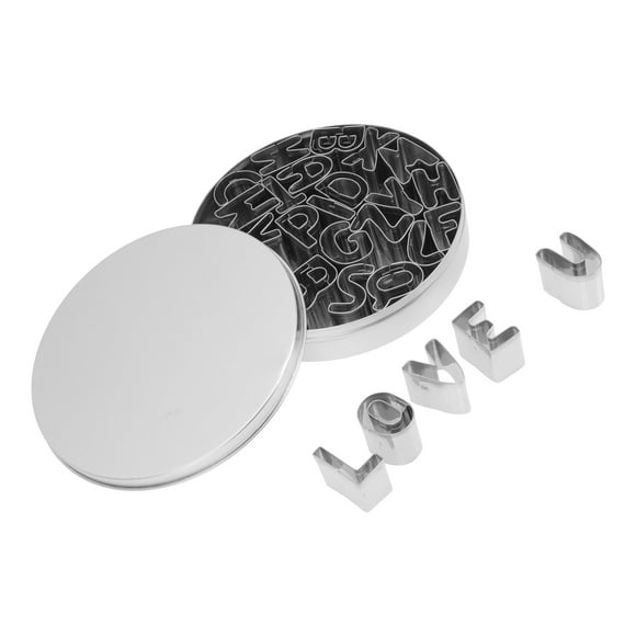 OULII 16Pcs English Letters Shape Biscuit Making Molds Alphabet Fondant Mold For Cake Decorating And Bakery Use