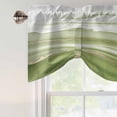 thumbnail image 4 of Tie Up Valance for Windows Sage Green Waves Curtains Valances Rod Pocket Valance Window Treatments Abstract Gradient Fluid Art Balloon Curtains for Kitchen Living Room Bedroom Bathroom 54x18 Inch, 4 of 9