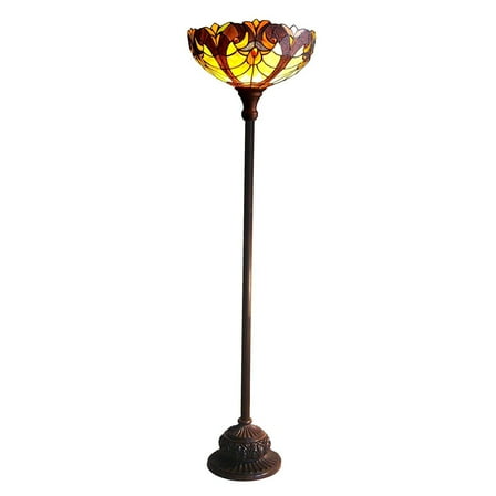 LIAISON Tiffany-style 1 Light15" Victorian Torchiere Floor Lamp  Shade