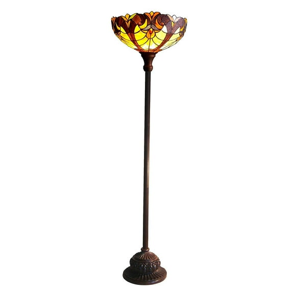 LIAISON Tiffany-style 1 Light15" Victorian Torchiere Floor Lamp  Shade