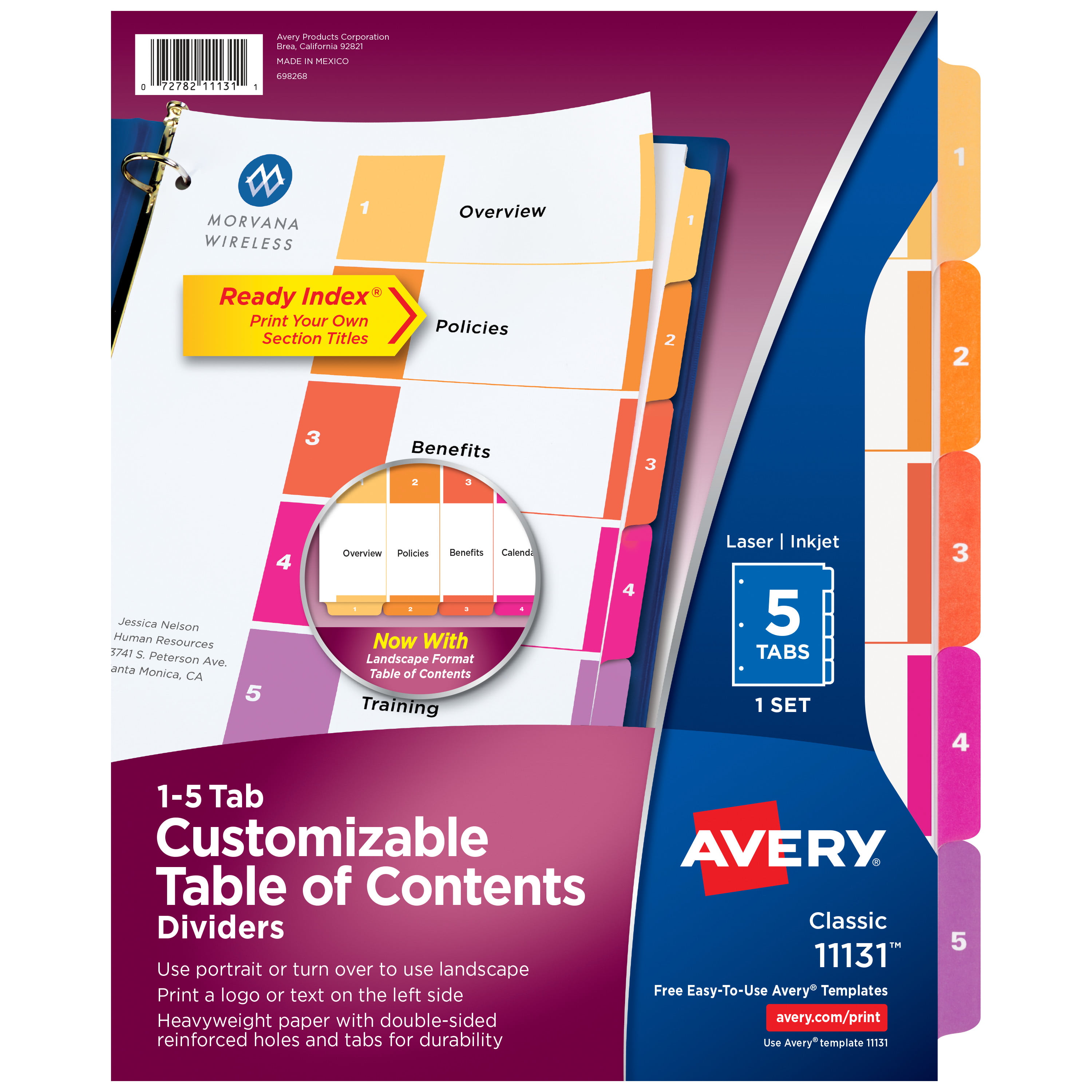 avery-dividers-5-tab-template