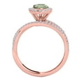 thumbnail image 3 of Mauli Jewels Rings for Women 2.34 Carat Diamond and Pear Shaped Green Amethyst Ring Shared-prong 10K Rose Gold, 3 of 6