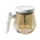 thumbnail image 4 of Taza mezcladora eléctrica, taza mezcladora automática de vidrio de alta velocidad a prueba de fugas de 400ml con tapa para cocina y dormitorio champán, 4 of 8