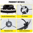 thumbnail image 4 of Modern Ceiling Fan with Circular Acrylic LED Light – Tree Branch Design, 7 Durable PC Blades, Silent 15W 500mm Motor, 130mm Height – Energy Efficient Lighting for Bedroom or Living Room – Color: Black, 4 of 7
