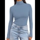thumbnail image 1 of Camisetas de Larga para Mujer, Ropa Interior Térmica Básica de Otoño, Ropa de Invierno Azul Real L, 1 of 10