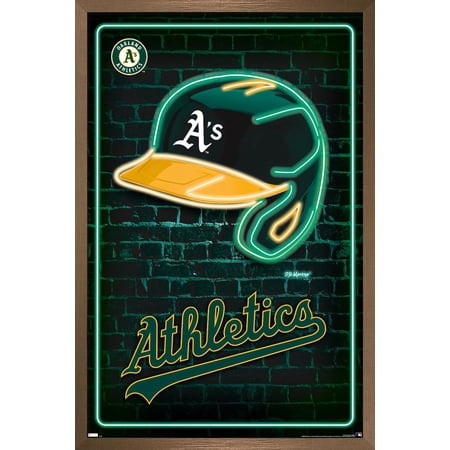 MLB Oakland Athletics – Neon Helmet 23 Wall Poster 22.375 x 34 Framed MLB Oakland Athletics – Neon Helmet 23 Wall Poster 22.375 x 34 Framed