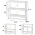 thumbnail image 2 of Estantes organizadores de baño Estante flotante de 3 niveles con barra para colgar sobre el inodoro Estante de pared para baño Organizador de baño de pared ajustable (blanco), 2 of 8