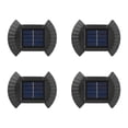 thumbnail image 1 of Ounissouiy Paquete de 4 luces de pared con energía solar, impermeables, porche, patio trasero, entrada, patio, calle, césped, camino, escalera, Iluminación y accesorios Luz calida, 1 of 6