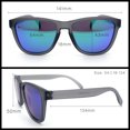 thumbnail image 3 of SA106 Polarized Sport Sunglasses for Men UV400 Lightweight Matte Plastic Slate Frame - Green Mirror, 3 of 6