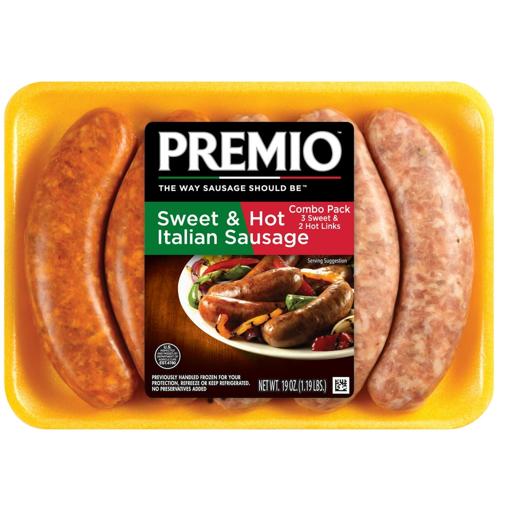 Premio Sweet/Hot Italian Sausage, 19 oz.