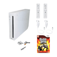 thumbnail image 1 of Nintendo Wii Console White Premium Bundle (Refurbished) – Includes Guitar Hero World Tour, 2 Remotes & 2 Nunchuks, 1 of 8