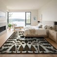 thumbnail image 3 of ODIKA 9'x12' Washable Area Rug Low Pile, Flatwoven, Print Border Cabin Forest Motif Motifs Lake Fishing Wildlife Refined Structured for Great Room, Indoor Concept, Large Living, 3 of 7