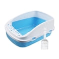 thumbnail image 4 of kusrkot Cat Litter Tray Anti Splashing Portable Semi Closed Open Top Pet Litter Tray Blue, 4 of 9