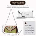 thumbnail image 6 of TSOVTHRID Bohemia Floral Green Print Clutch Purses for Women Formal Evening Bag Leather Wedding Party Clutch Handbags for Prom Cocktail with Detachable Chain, 6 of 7