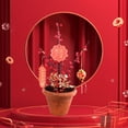 thumbnail image 4 of Adornos de Año Nuevo Chino, Bonsái de Escritorio Festivo, Centro de Mesa para el Festival de Primavera bote rojo, 4 of 6